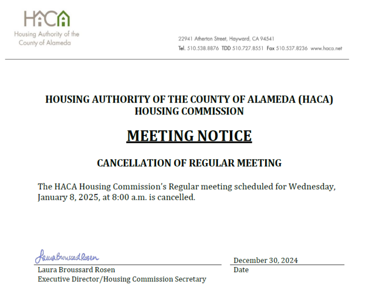 Haca Housing Authority Of County Of Alameda HACA – Housing Authority Of ...